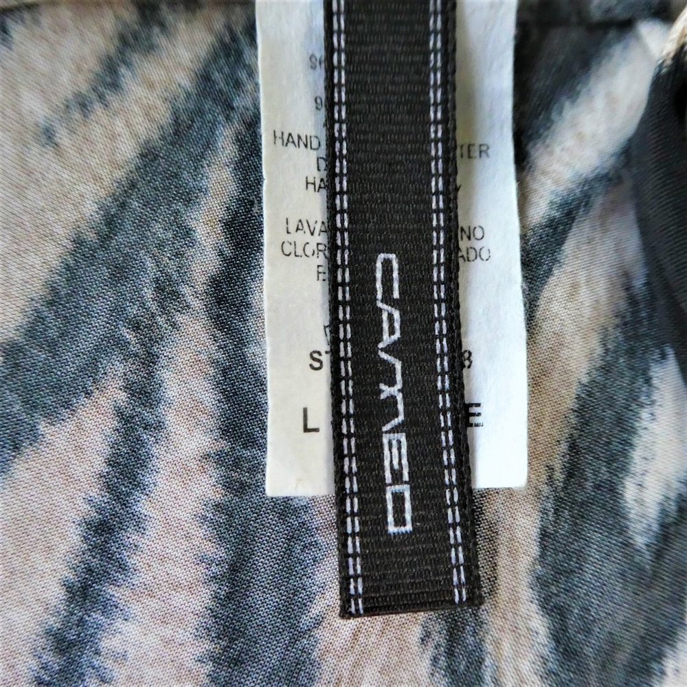 SOLD Vintage Jumpsuit MC Hammer Animal Surplice Plunge Harem Tapered USA L - Picture 11 of 13